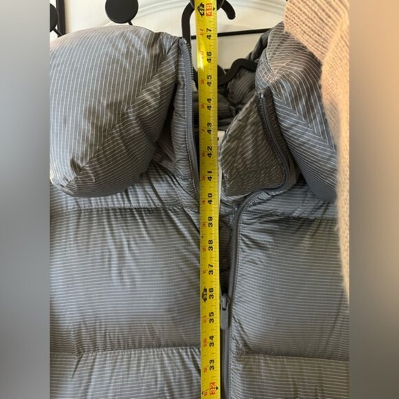 Lululemon Wunder Puff 600 downfill Long Waterproof light grey Puffer jacket Coat - Picture 10 of 13